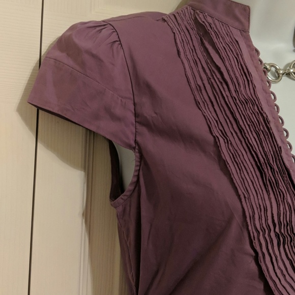 BCBG Max Azria blouse purple Size XS short sleeves - Picture 2 of 4